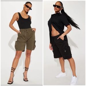 Fashion Nova Cargo Shorts 2 PAIRS!